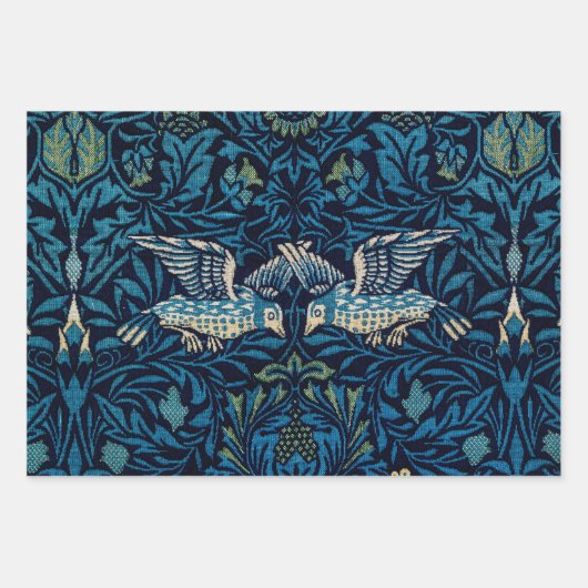 William Morris Blue Birds Tapestry Classic Geschenkpapier Set (Vorderseite)