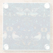 William Morris Blue Birds Tapestry Classic Glasuntersetzer (Rückseite)