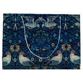William Morris Blue Birds Tapestry Classic Große Geschenktüte (Rückseite)