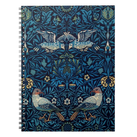 William Morris Blue Birds Tapestry Classic Notizblock (Vorderseite)