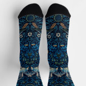 William Morris Blue Birds Tapestry Classic Socken (Oben)