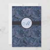 William Morris Blue Blätter Wedding Invitation Einladung (Rückseite)