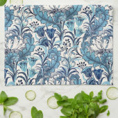 William Morris Blue Cream Floral Pattern Geschirrtuch (Gefaltet)