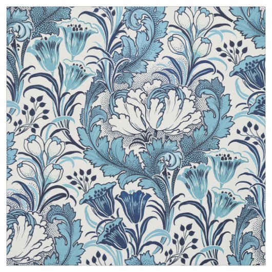 William Morris Blue Cream Floral Pattern Stoff (Muster)