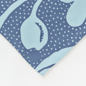 William Morris Blue Floral Design Fleecedecke (Ecke)