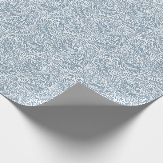 William Morris Blue Floral Larkspur Muster Geschenkpapier (Ecke)