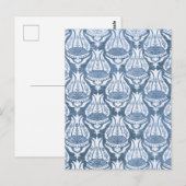 William Morris Blue Floral Pattern Classic Postkarte (Vorne/Hinten)
