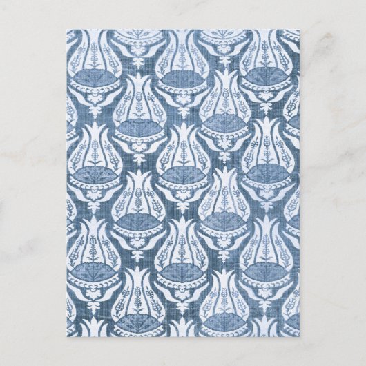 William Morris Blue Floral Pattern Classic Postkarte (Vorderseite)