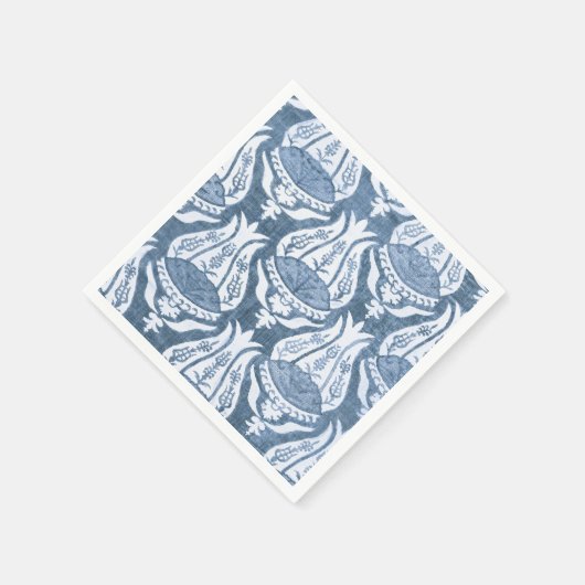 William Morris Blue Floral Pattern Classic Serviette (Ecke)