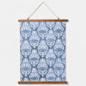 William Morris Blue Floral Pattern Classic Wandteppich Mit Holzrahmen (Vorderseite)