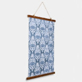 William Morris Blue Floral Pattern Classic Wandteppich Mit Holzrahmen (Gewinkelt)
