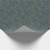 William Morris Blue Floral Valley Wallpaper Design Geschenkpapier (Ecke)