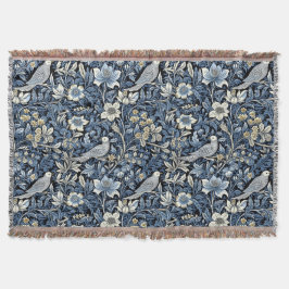 William Morris Blue Foliage Muster Wallpaper Decke