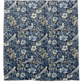 William Morris Blue Foliage Muster Wallpaper Duschvorhang (Vorderseite)