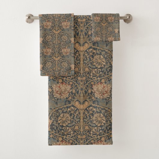 William Morris: Blue Honeysuckle Bath Towel Set (Insitu)
