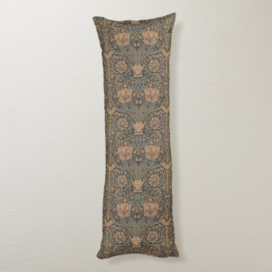 William Morris: Blue Honeysuckle Body Pillow Seitenschläferkissen (Rückseite (Vertikal))