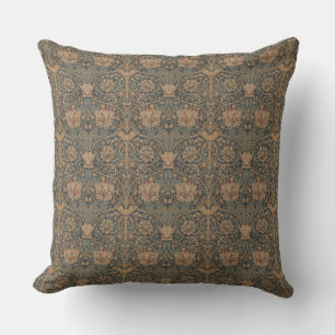William Morris: Blue Honeysuckle Throw Pillow Kissen