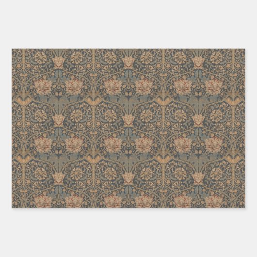 William Morris: Blue Honeysuckle Wrapping Paper Geschenkpapier Set (Vorderseite 3)