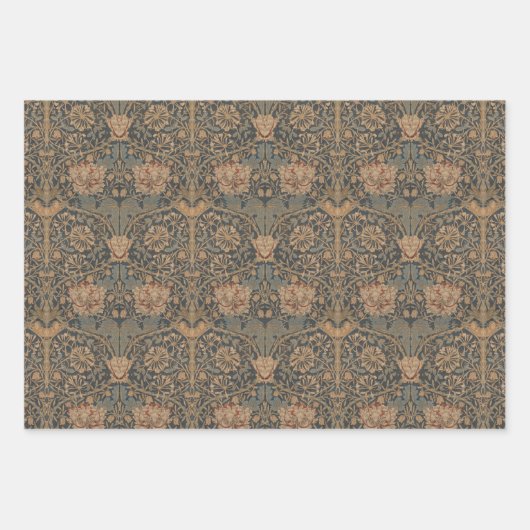 William Morris: Blue Honeysuckle Wrapping Paper Geschenkpapier Set (Vorderseite)