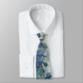 William Morris Blue Iris vintage Blumenmuster Krawatte (Gebunden)
