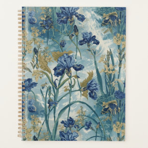 William Morris Blue Iris vintage Blumenmuster Planer
