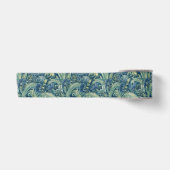 William Morris Blue Iris vintage Blumenmuster Satinband (Vorderseite)