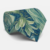 William Morris Blue Iris vintage floral pattern Krawatte (Gerollt)