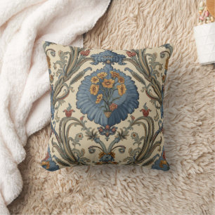 William Morris Blue Iris vintage florales Muster Kissen