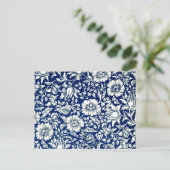 William Morris - Blue Mallow Postkarte (Stehend Vorderseite)