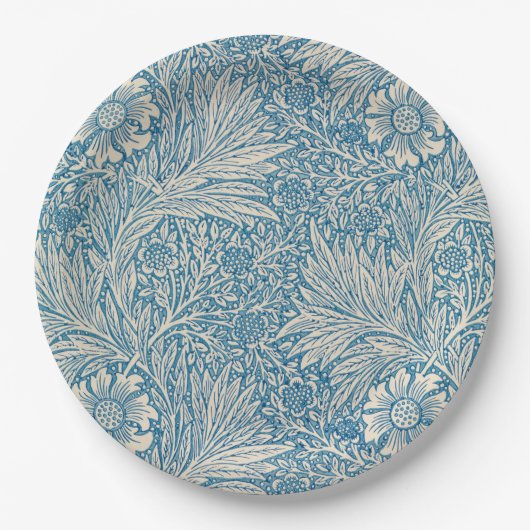 William Morris - Blue Marigold Floral Pappteller (Vorderseite)