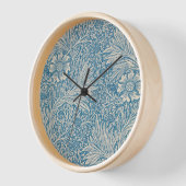 William Morris - Blue Marigold Floral Uhr (Winkel)