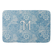 William Morris Blue Marigold Monogram Badematte (Vorderseite)