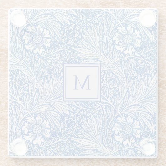 William Morris Blue Monogram Untersetzer (Rückseite)