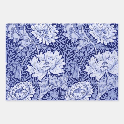 William Morris, Blue Monotone Geschenkpapier Set (Vorderseite 3)