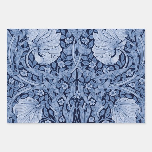 William Morris, Blue Monotone Geschenkpapier Set (Vorderseite 2)