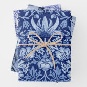 William Morris, Blue Monotone Geschenkpapier Set (Beispiel)