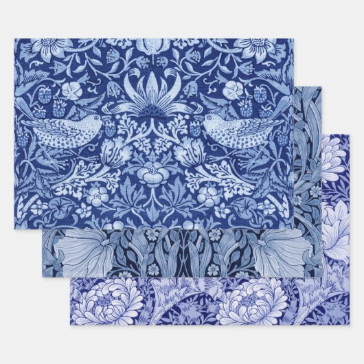 William Morris, Blue Monotone Geschenkpapier Set (Set)