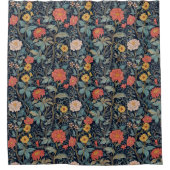 William Morris Blue Teal Arts & Crafts Floral Duschvorhang (Vorderseite)