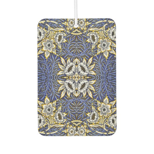 William Morris Blue und Gold Tulip Willow Design Autolufterfrischer (Vorderseite)