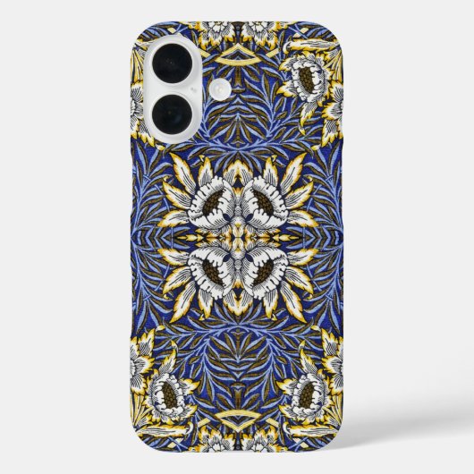 William Morris Blue und Gold Tulip Willow Design Case-Mate iPhone Hülle (Rückseite)