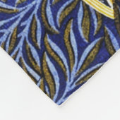 William Morris Blue und Gold Tulip Willow Design Fleecedecke (Ecke)