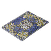 William Morris Blue und Gold Tulip Willow Design Notizblock (Linke Seite)