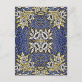 William Morris Blue und Gold Tulip Willow Design Postkarte (Vorderseite)