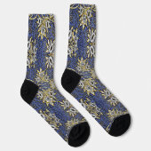 William Morris Blue und Gold Tulip Willow Design Socken (Rechts)