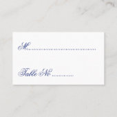 William Morris Blue Verlasse Empfang-Sitzkarte Platzkarte (Rückseite)