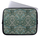 William Morris Blue White & Green Floral Laptopschutzhülle (Vorderseite)