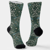 William Morris Blue White & Green Floral Socken (Gewinkelt)