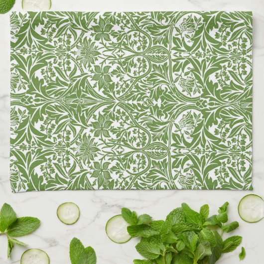 William Morris "Bluebell oder Columbine"3 Geschirrtuch (Gefaltet)