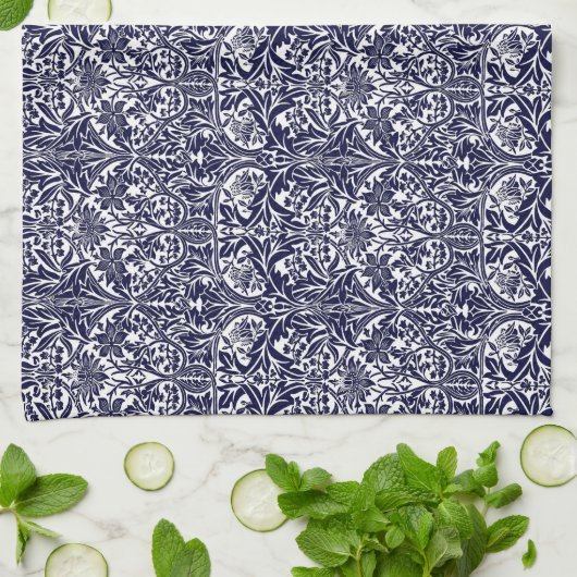 William Morris "Bluebell oder Columbine"5 Geschirrtuch (Gefaltet)