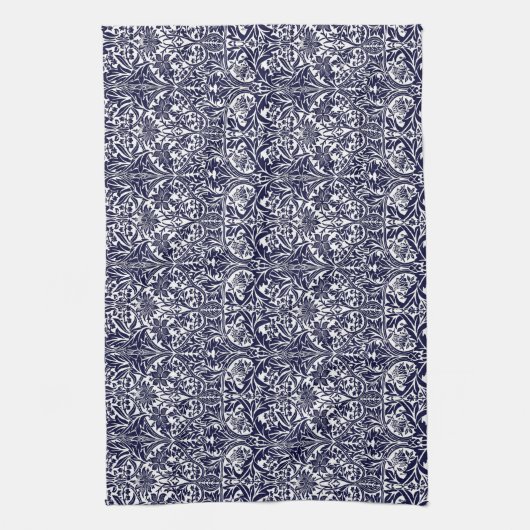 William Morris "Bluebell oder Columbine"5 Geschirrtuch (Vertikal)